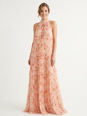 Sz 8 AW Louise Dress Peach Blossom Breeze